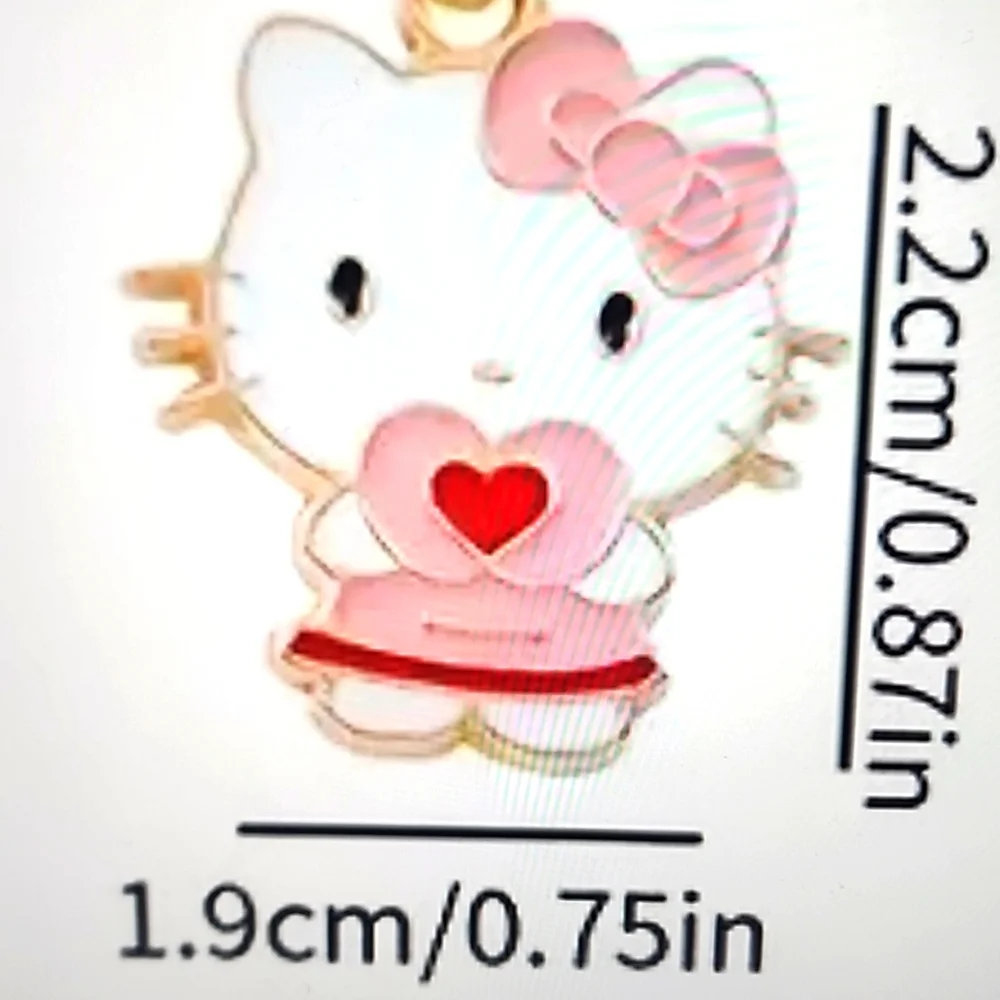 😻 Hello Kitty holding Heart ❤️ 😺 💖 necklace